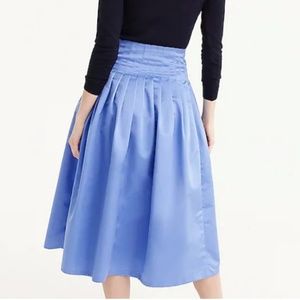 J. Crew satin pleated midi atlas purple skirt P6